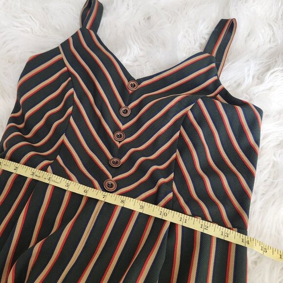 Altar'd State Jumpsuit Womens Small Striped Wide Leg Green Sleeveless - Picture 7 of 15